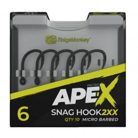 RIDGEMONKEY Ape-X Snag Hook 2XX Barbed