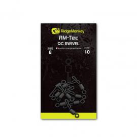 RIDGEMONKEY RM-Tec Quick Change Swivel č.8 10ks