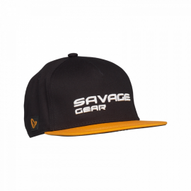 SAVAGE GEAR Flat Peak 3D Logo Cap Black Ink šiltovka