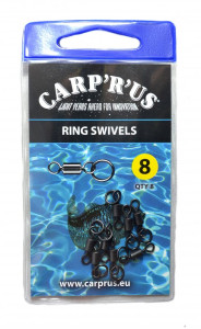 CARP R US Obatlíky s koužkem - Ring Swivel – size 8