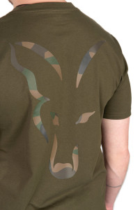 Fox Khaki Fox Head Logo T-Shirt