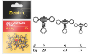 Cross-line rolling T swivel  / 10 ks