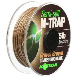 KORDA N-Trap Semi Stiff  20m - Gravel Brown (hnedá)