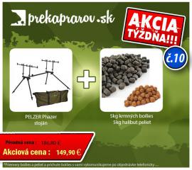 Akcia týždňa č.10 - stojan + boilies 5kg a pelety 5kg GRATIS!