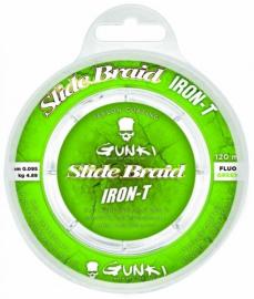 GUNKI Šnúra Slide Braid Iron-T 120M Fluo Green